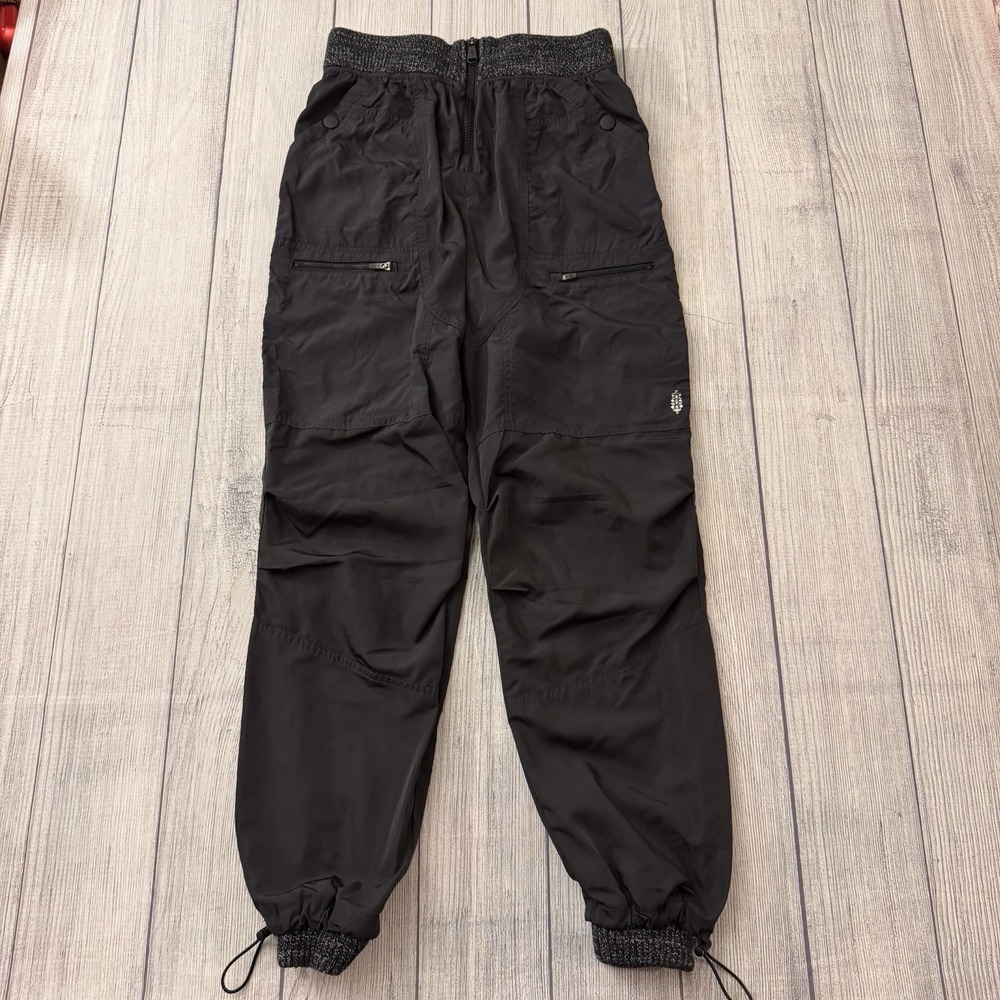 Free People Movement Black Small Nylon Jogger pants with Sweater waistband